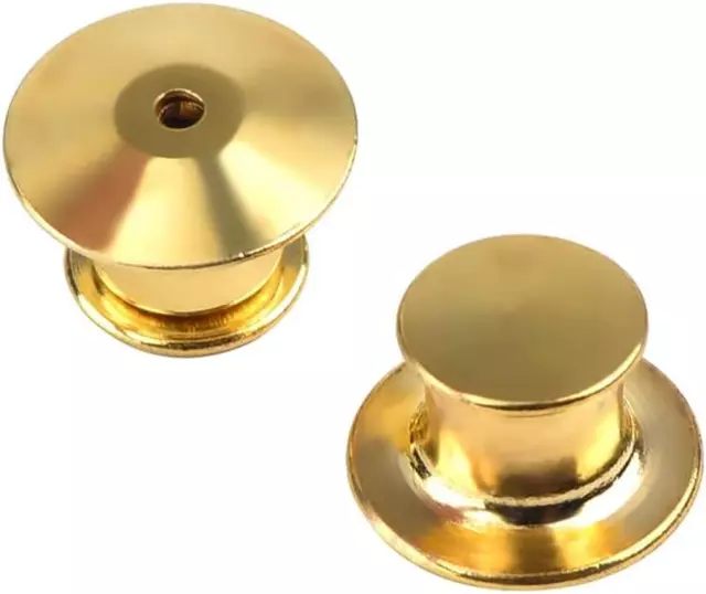 30PCS Backs Locking Pin Keepers Badge-Pin Locks Pin Lapel Enamel Hat Pins (Gold)