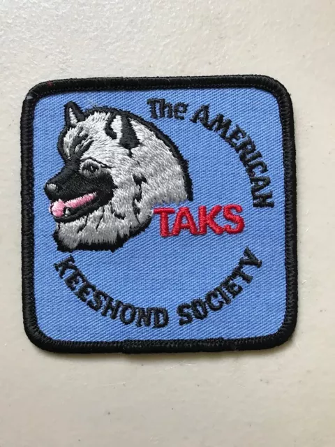 Vintage Keeshond Dog TAKS Embroidered Patch