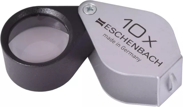 ESCHENBACH 10X Loupe for inspection folding metal magnifier 1176-10