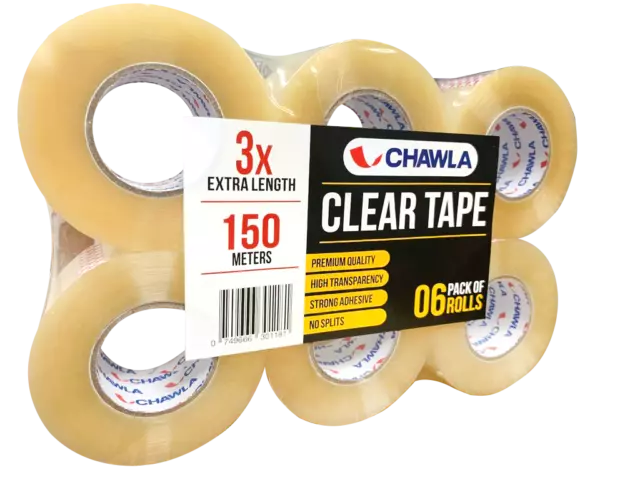 *SAVING* Tape Rolls Extra Long Clear Strong parcels Packing Tapes 48mm x 150m