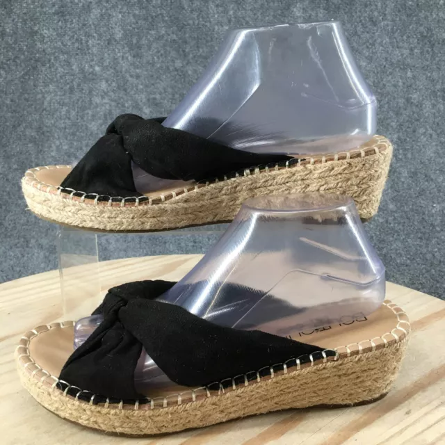 Boutique by Corkys Sandals Womens 10 Gravity Espadrilles Black Fabric Wedge 2