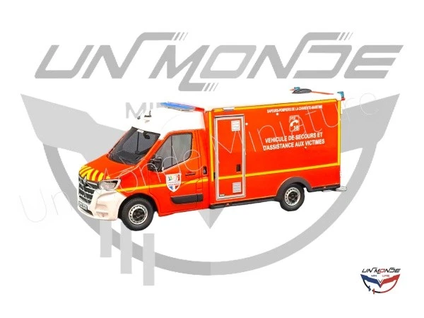 ALERTE 0142 RENAULT MASTER 2019 WAS VSAV SDIS 17 CHARENTE MARITIME 1/43