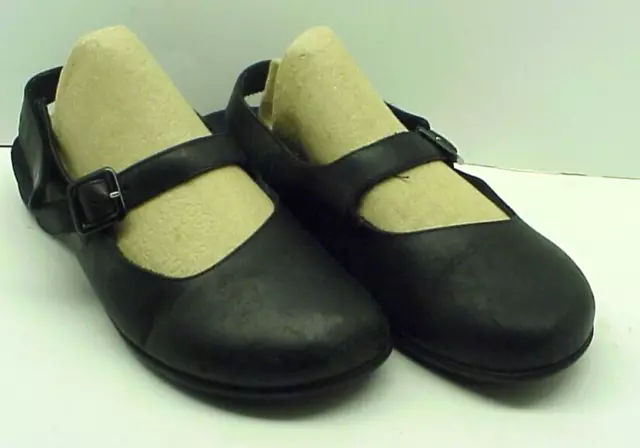 Vionic Womens Black Leather Ortho Slingback Mary Jane Flats Size 7 Comfort