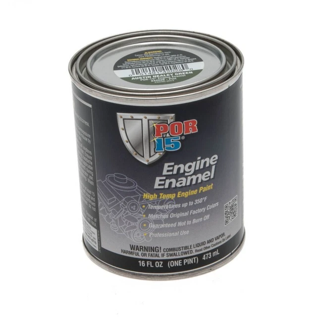 Vernice Smaltata Motore Por15 473Ml 16 Fl Oz Austin Healey Verde Resistente Alle Alte Temperature