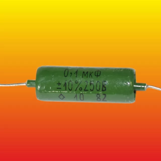 0.1uF 250V 10% LOT OF 20 RUSSIAN METALLIZED PAPER AUDIO CAPACITORS K42Y-2 K42U-2