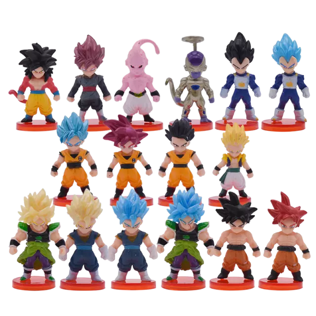 16pcs/Set Dragon Ball Z PVC Action Figure Toys Collection Doll Model Kids Gifts
