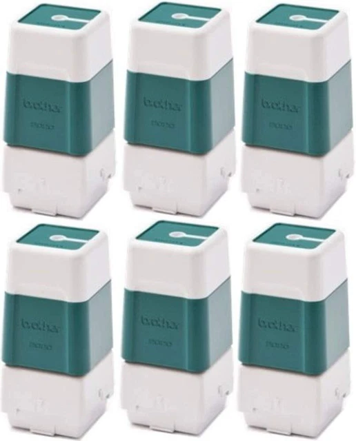Brother PR2020G6P Self-Inking Stamps with SC-2000 and SC-2000USB, 6 Pack - Green