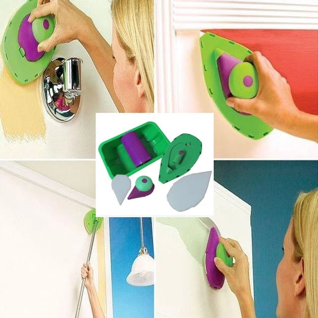 Peinture murale plateau à rouleaux Tampon à peinture Outil de nettoyage de bord