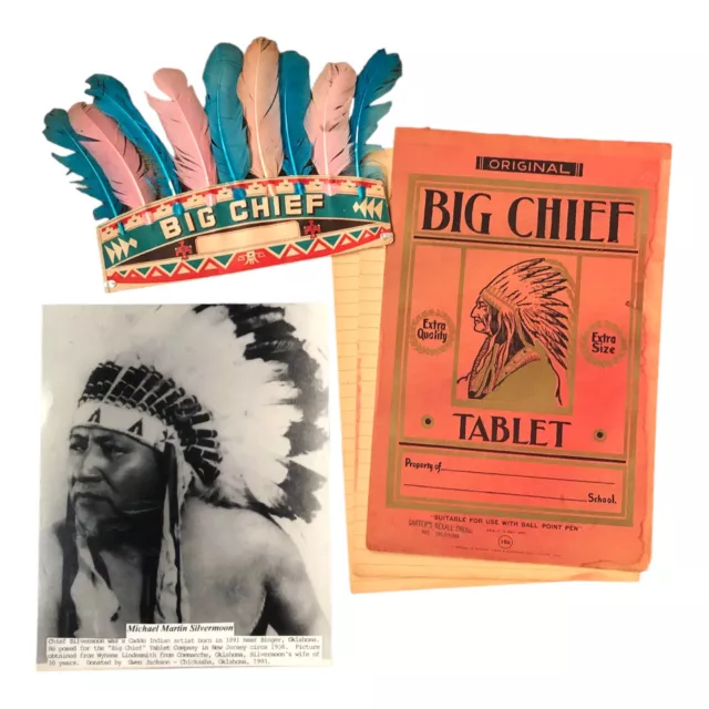 Vtg Rare 1940s or 50s Big Chief Tablet NOS Never Used 8 In. Wide 12 1/4 In.  Long