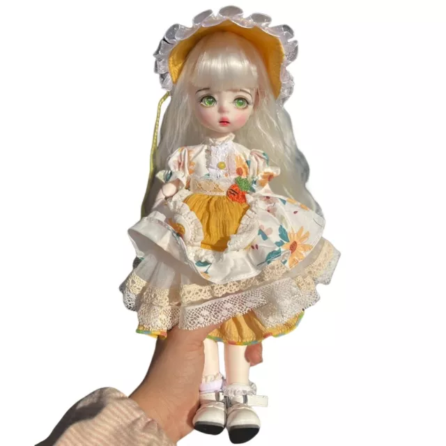 Bambola 1/6 BJD bambini giocattolo carina bambola ragazza parrucche apribili abiti possono essere rimossi