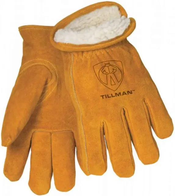 Tillman 1450 Split Cowhide Pile Lined Winter Gloves Large, Brown