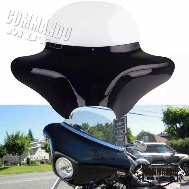 Front Outer Batwing Fairing + Clear Windshield For Harley Road King FLHR Softail
