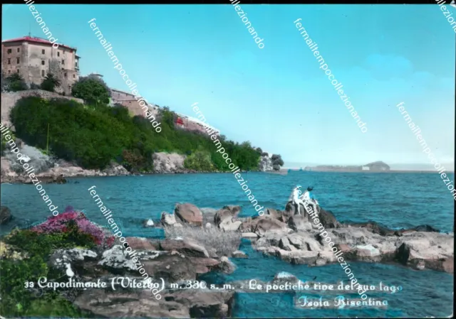 br354 cartolina capodimonte lepoetiche rive del suo lago isola bisentina viterbo