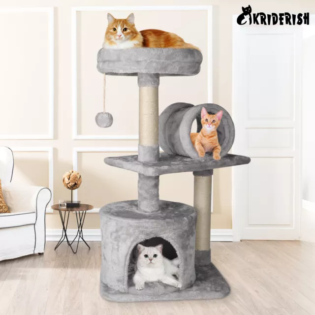 Kratzbaum Klein Katzen Kletterbaum Katzenbaum Sisal Katzenkratzbaum Beige/Grau