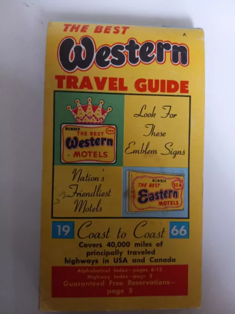 ⭐ Vintage 1966 The Best Western Motels Travel Guide Pamphlet Hotel Ephemera