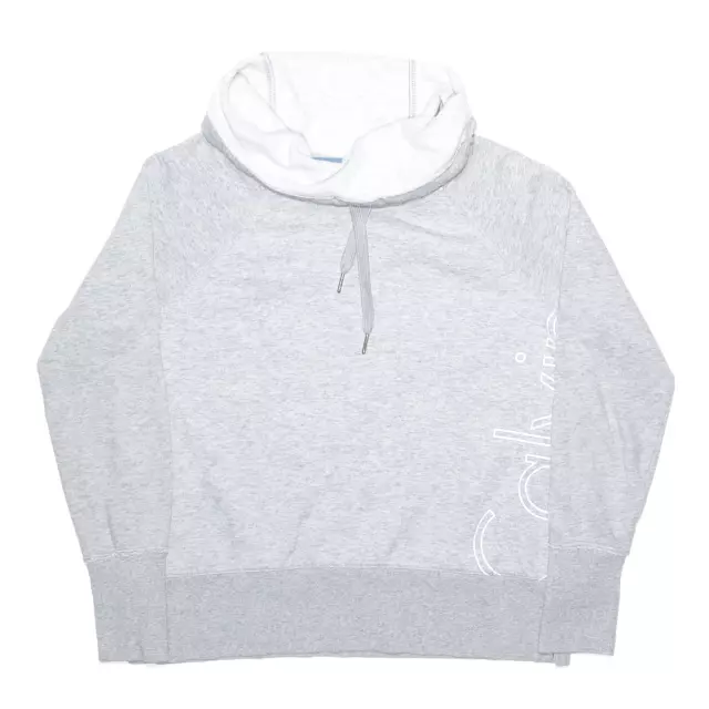 Felpa Calvin Klein Donna Performance Grigia Collo Rotolato M