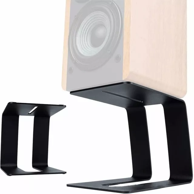 Metal Bracket Holder Desktop Speaker Stand In-cline Design for Computer