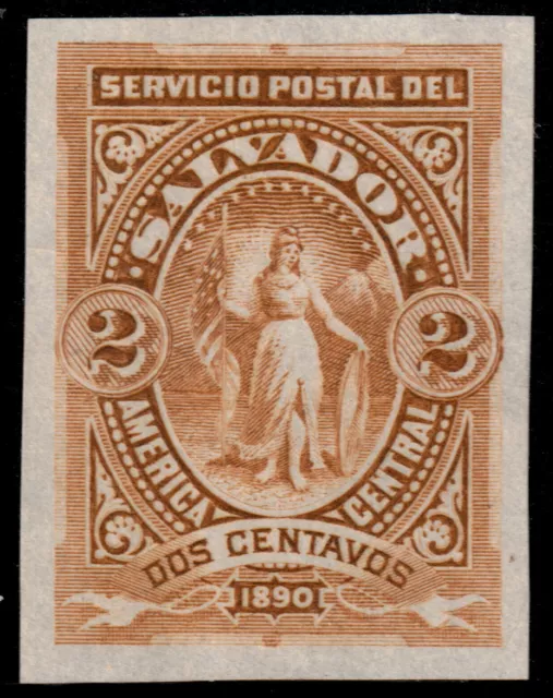 ✔️ EL SALVADOR 1890 - VICTORY IMPERFORATED - Sc. 39 Mi. 28 MNGAI [6.1]