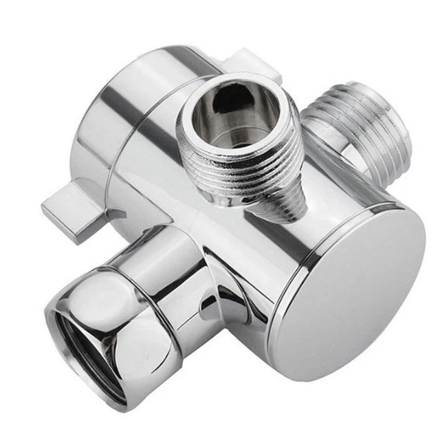 Grifo de cabezal de ducha de válvula ajustable BSP cromo válvula desviador electrochapado