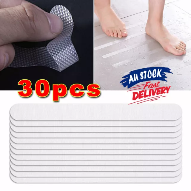 30x Safety Tape Grip Non Slip Stickers Shower Strips Bath Anti Slip Pad Floor