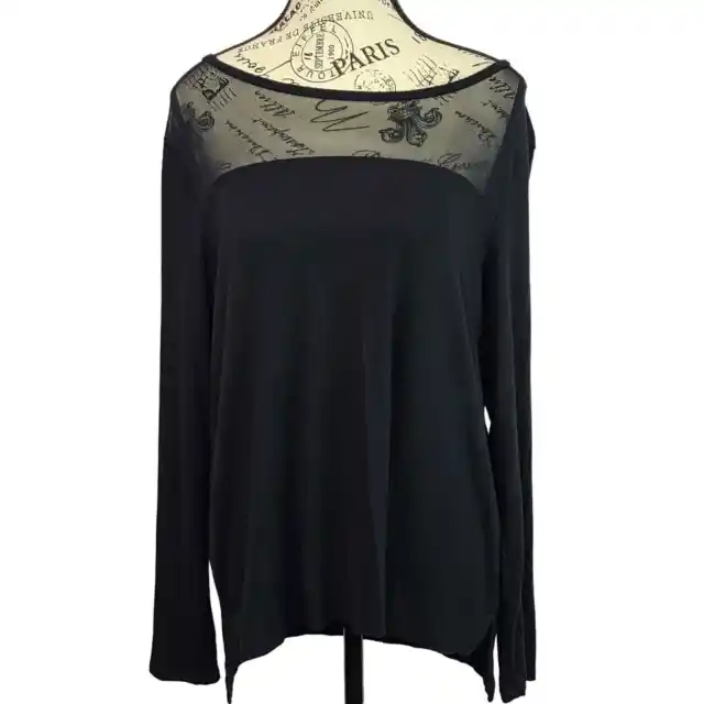 Breezies Sleeveless Sleep Dress with Lace Detail Black