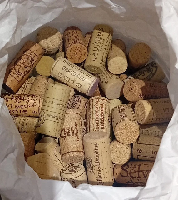 Augnongly Lot De 50 Bouchons En Liège Droits En Bois, Bouchons De Vin Pour Bouteilles De Vin, Bière, Bouchons De Bière