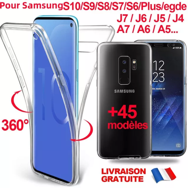 COQUE PROTECTION 360 INTÉGRALE pour Samsung S10 S9 S7 S8 Plus J5 J6 A6 A7 2018