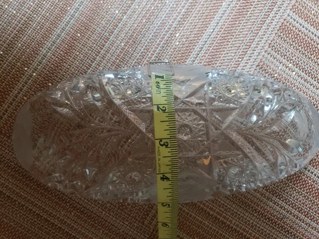 Vintage American Brilliant Period Cut Glass Cristal Fruit Bowl 3