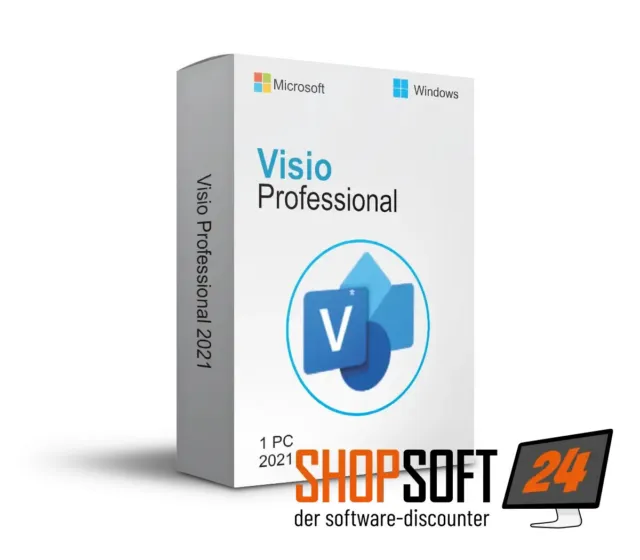 Microsoft Visio 2021 Professional | RETAIL | ESD | Direktversand per Mail