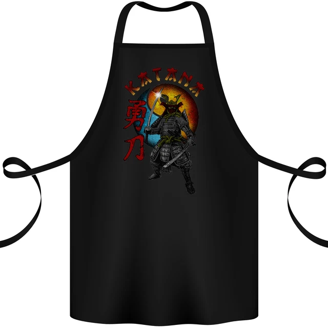 Kanata Giapponese Guerriero Samurai Mma Cotone Grembiule 100% Biologico