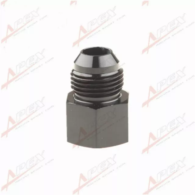 -8AN AN8 Male Thread To 1/4" NPT Female Straight Aluminum Adaptor Fitting Black