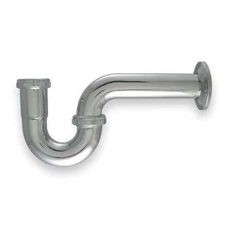 Zoro Select 1Pnl1 1-1/2 " Dia., Brass, Chrome/Brass Finish, Kitchen, P-Trap
