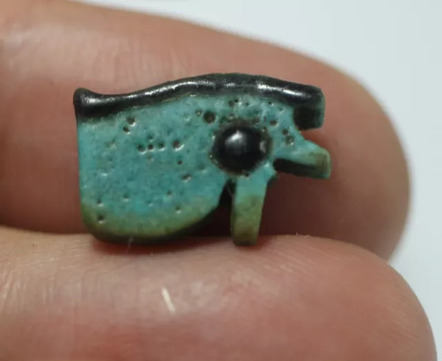 Zurqieh -Ad9983- Ancient Egypt -  Faience Eye Of Horus Amulet. 600 - 300 B.c