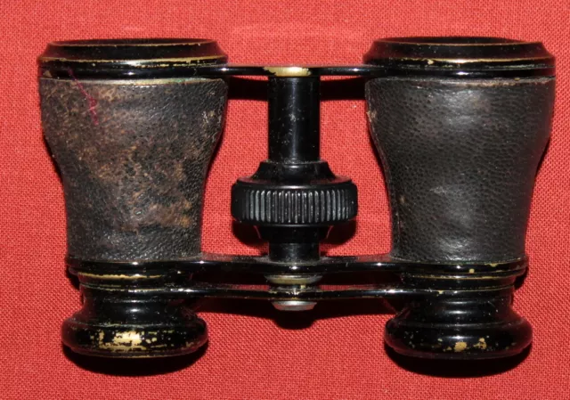 Vintage Art Deco Opera Theatre Glasses Binoculars With Leather Case