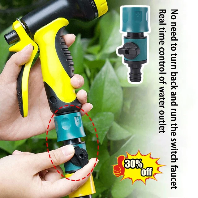 2x Plastic Quick Connector Pipe Hose Water Tap Adapter Garden Irrigation Tools