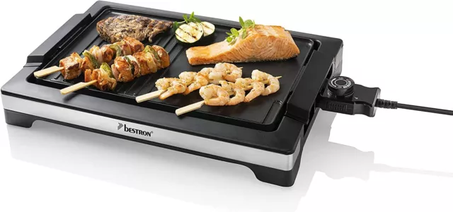 Barbecue Elettrico Griglia Bistecchiera Bbq Piastra Da Giardino Tavolo 2000W