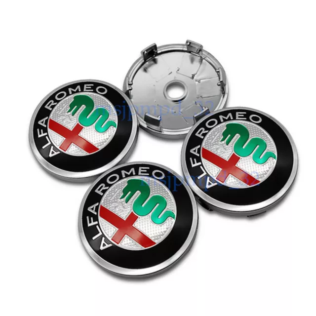 4X Für ALFA ROMEO Nabendeckel Nabenkappen Emblem Felgendeckel Auto 60mm