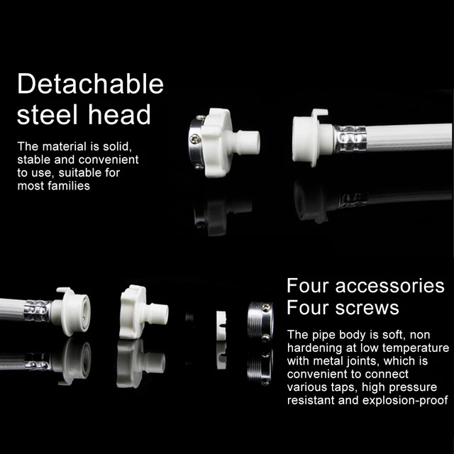 Tubo Da Giardino Flessibile In Metallo 2,4m Con 2 Rondelle - Resistente E Pratico Per Irrigazione E Lavaggio - 2