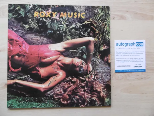 Roxy Music Original Autogramme signed LP-Cover "" Vinyl ACOA