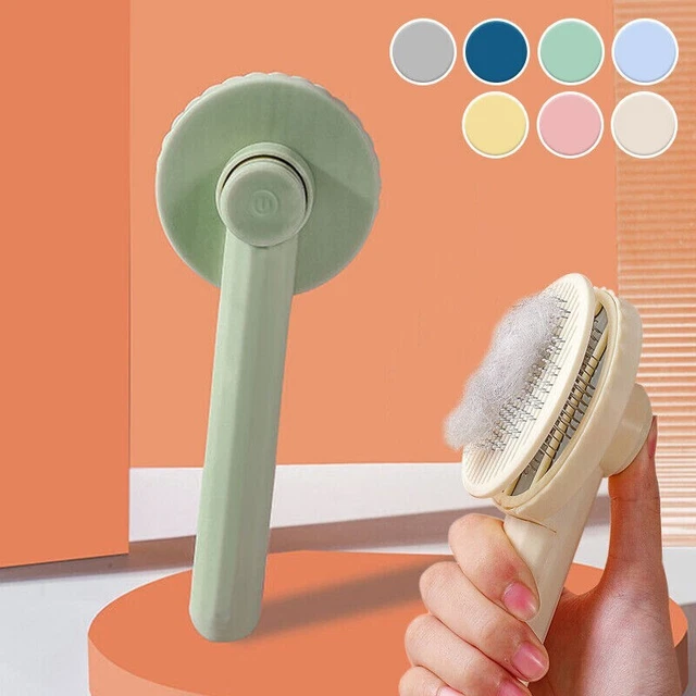 Pet Dog/Cat Brush Grooming Self Cleaning Slicker Massage Hair Comb Cleaner Mini