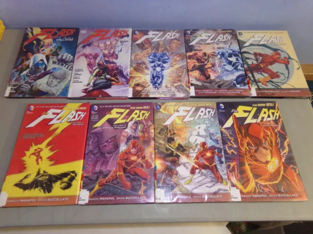 Lot of 9 The New 52! The Flash HC Graphic Novels EX-Library Vol.1-9