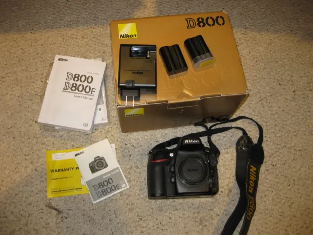 Nikon D800 DSLR 36.3 MP FX - NEAR MINT IN BOX (12144 Shutter Actuations)