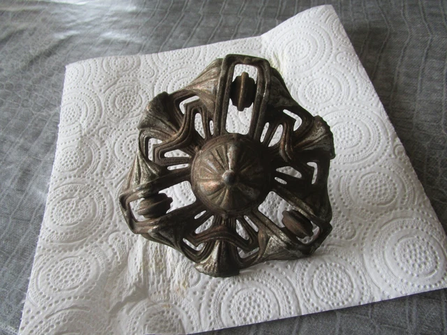 Systeme De Poulie Pendentif Fonte De Fer Pour Lustre Suspendu/Estampille/Rare