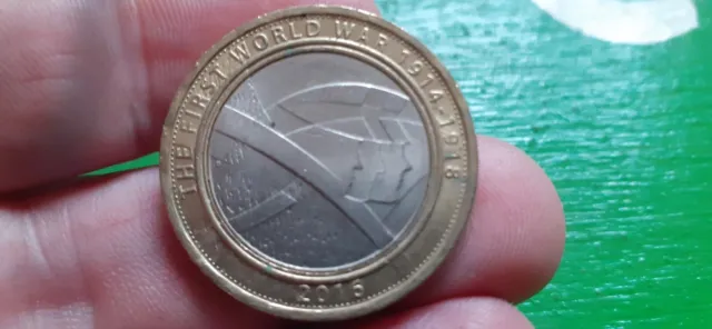 Two Pound Coin,circulated, 2016 First World War