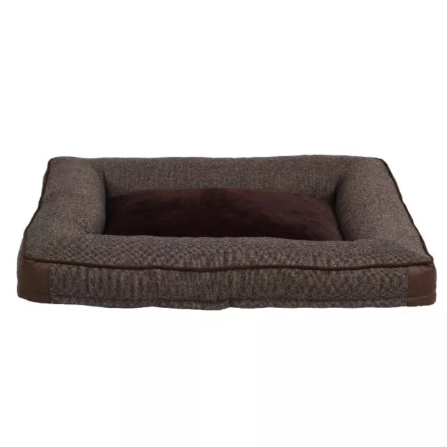 Brown Vibrant Life Large Comfort Orthopedic Bolster-Style Dog & Cat Bed