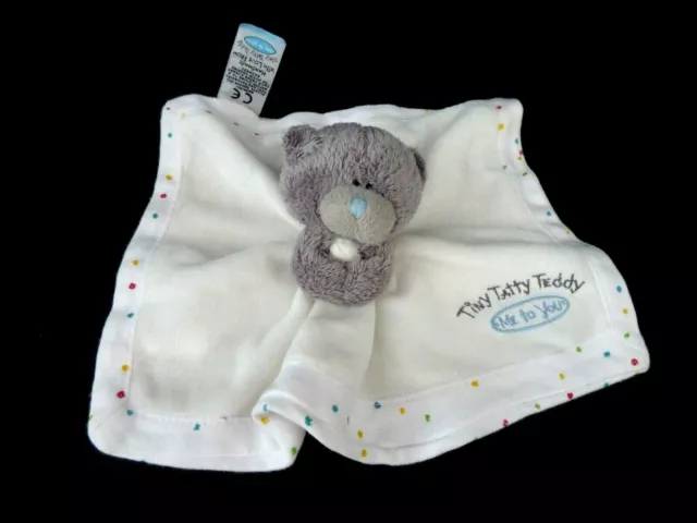 31- DOUDOU PLAT OURS " ME TO YOU " BLANC GRIS CONFETTIS Tiny Tatty Teddy - TTBE