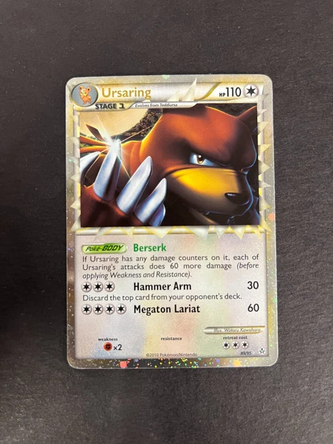 2010 Pokemon TCG HGSS Unleashed #89 Ursaring Prime Holo Lightly Played NINTENDO