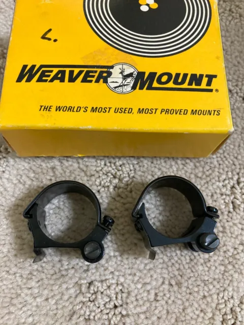 Vintage Brand NEW / NOS Weaver Scope Rings 1" LOW Pivot Mount