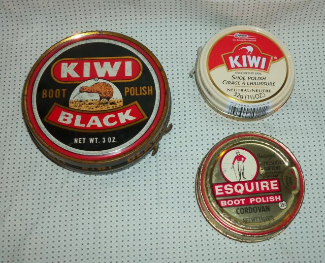 KIWI NEUTRAL SHOE Polish & 2 Vintage 1970s Tins $7.00 - PicClick