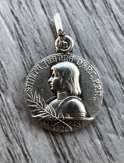 Rare médaille religieuse antique catholique plaquée argent